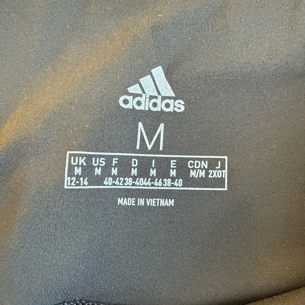 adidas Womens 7/8 3-Stripe Active Tight High Waisted (BLACK/WHITE, SIZE M) NWOT